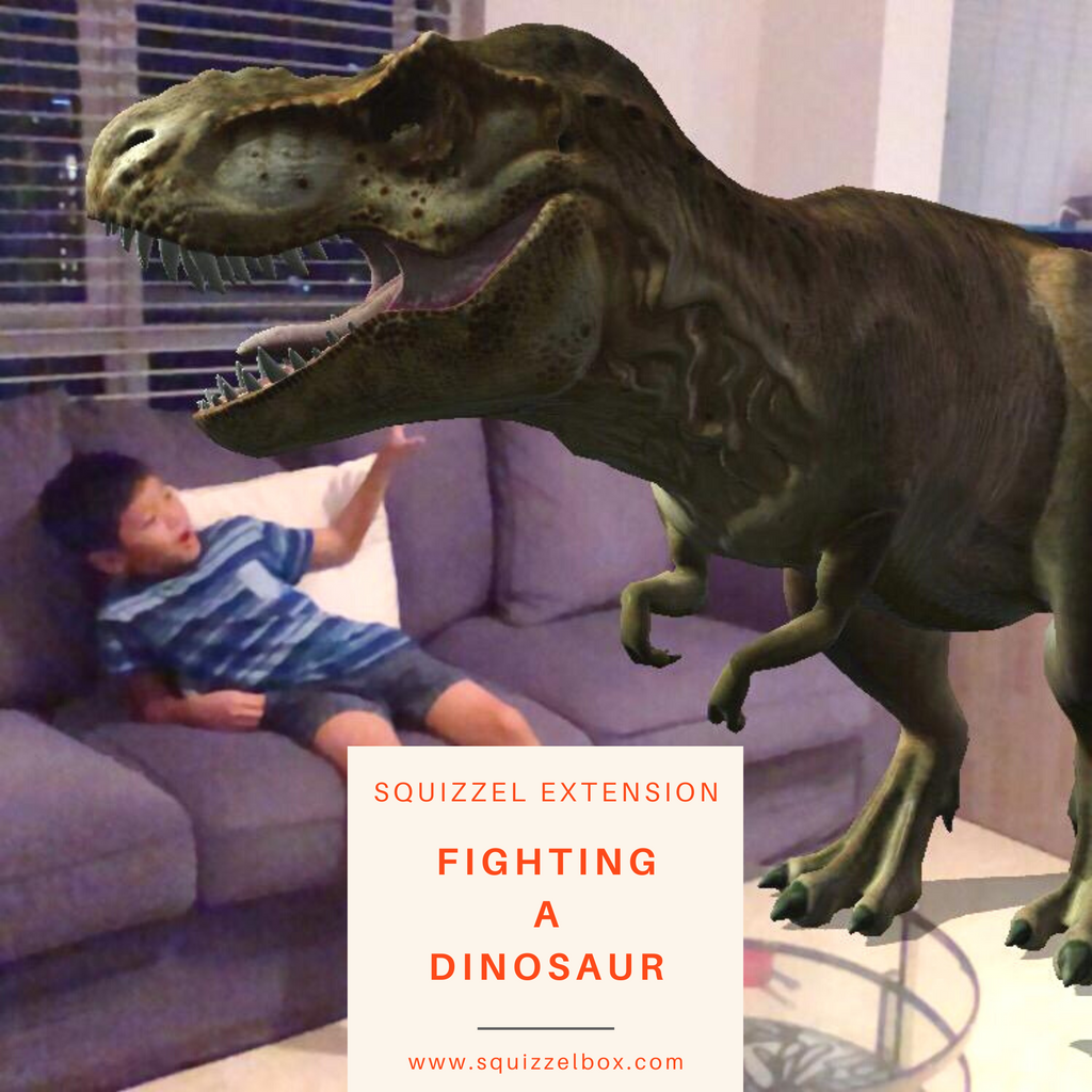 Exploring AR - Fighting a Dinosaur